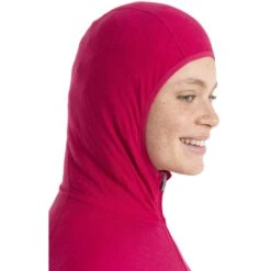 Icebreaker Descender Fleece Jas Met Capuchon Dames - Electron Pink/Tempo 18 Icebreaker Descender Fleece Jas Met Capuchon Dames - Electron Pink/Tempo -Icebreaker icebreaker womens descender zip hood long sleeve midlayer electron pink tempo model 6 1498664