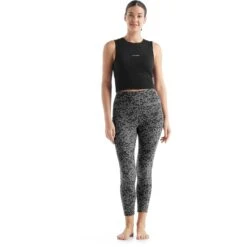 Icebreaker Fastray Forest Shadow High Rise Tight Dames - Metro Heather/AOP -Icebreaker icebreaker womens fastray high rise tights forest shadow metro heather aop 4 1147232