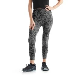 Icebreaker Fastray Forest Shadow High Rise Tight Dames - Metro Heather/AOP -Icebreaker icebreaker womens fastray high rise tights forest shadow metro heather aop 5 1147233