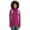 Icebreaker Quantum ZoneKnit™ Jas Met Capuchon Dames - Go Berry/Purple Gaze -Icebreaker icebreaker womens merino quantum zoneknit long sleeve zip hoodie go berry purple gaze 3 1384485