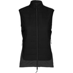 Icebreaker MerinoLoft™ Vest Dames - Zwart/Jet Hthr -Icebreaker icebreaker womens merinoloft vest black jet hthr 1 1270170