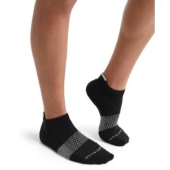 Icebreaker Multisport Light Micro Sokken Dames - Zwart/Snow/Metro Heather -Icebreaker icebreaker womens multisport light micro socks black snow metro heather 4 1147564