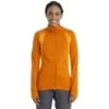 Icebreaker Quantum ZoneKnit™ Jas Met Capuchon Dames - Earth/Solar -Icebreaker icebreaker womens quantum zoneknit long sleeve zip hoodie earth solar model 1 1535776