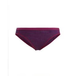 Icebreaker Siren Bikini Slip Dames - Go Berry/Royal Navy/Stripe