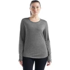 Icebreaker Sphere II Shirt Met Lange Mouwen Dames - Metro Heather