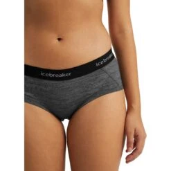 Icebreaker Sprite Hot Pants Slip Dames - Gritstone HTHR 013 -Icebreaker icebreaker womens sprite hot pants gritstone hthr 013 4 1458400