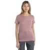Icebreaker Tech Lite II Community T-Shirt Dames - Crystal -Icebreaker icebreaker womens tech lite ii community short sleeve tee crystal model 1 1499089
