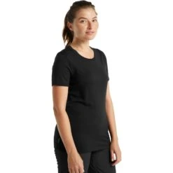 Icebreaker Tech Lite II T-Shirt Dames - Zwart -Icebreaker icebreaker womens tech lite ii t shirt black 3 1039460