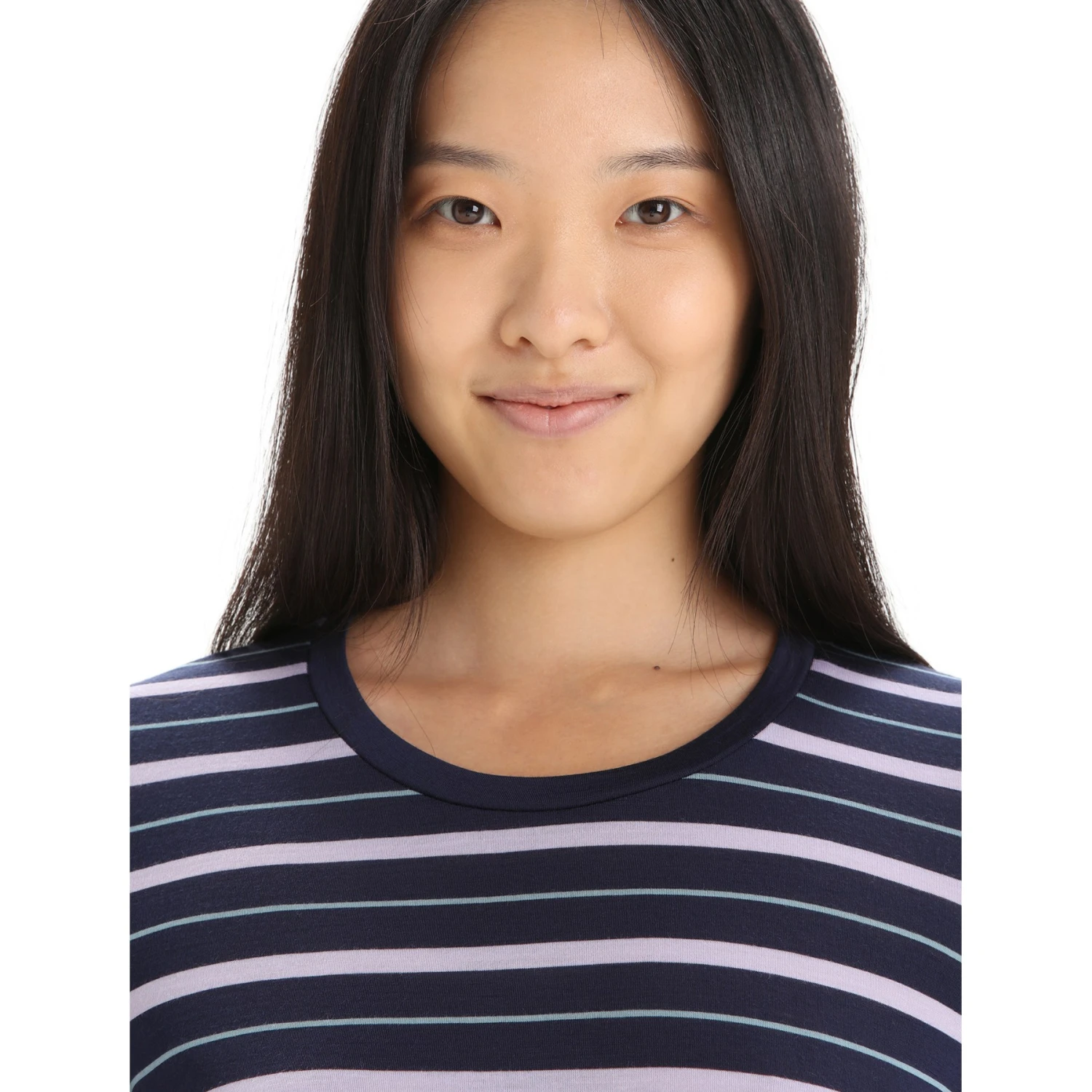 Icebreaker Wave T-Shirt Dames - Midnight Navy/Purple Gaze/Stripe 8 Icebreaker Wave T-Shirt Dames - Midnight Navy/Purple Gaze/Stripe - Afbeelding 6